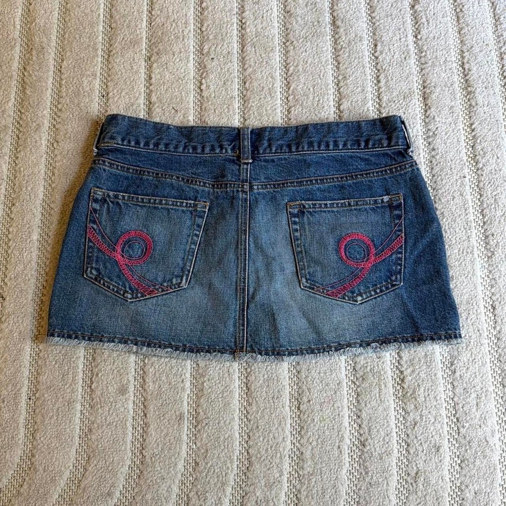 VTG Y2K Hollister Co. blue denim mini skirt size 7 Punk Grunge Streetwear